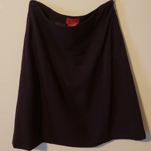 a line dark plum skirt
